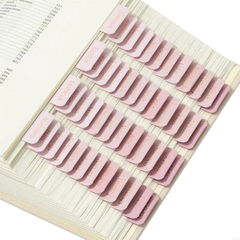 6 Sheets Pink Bible Tabs for Women Men Large Print Stickers Bible Index Tabs Laminated Bible Tabs Easy to Read and Apply